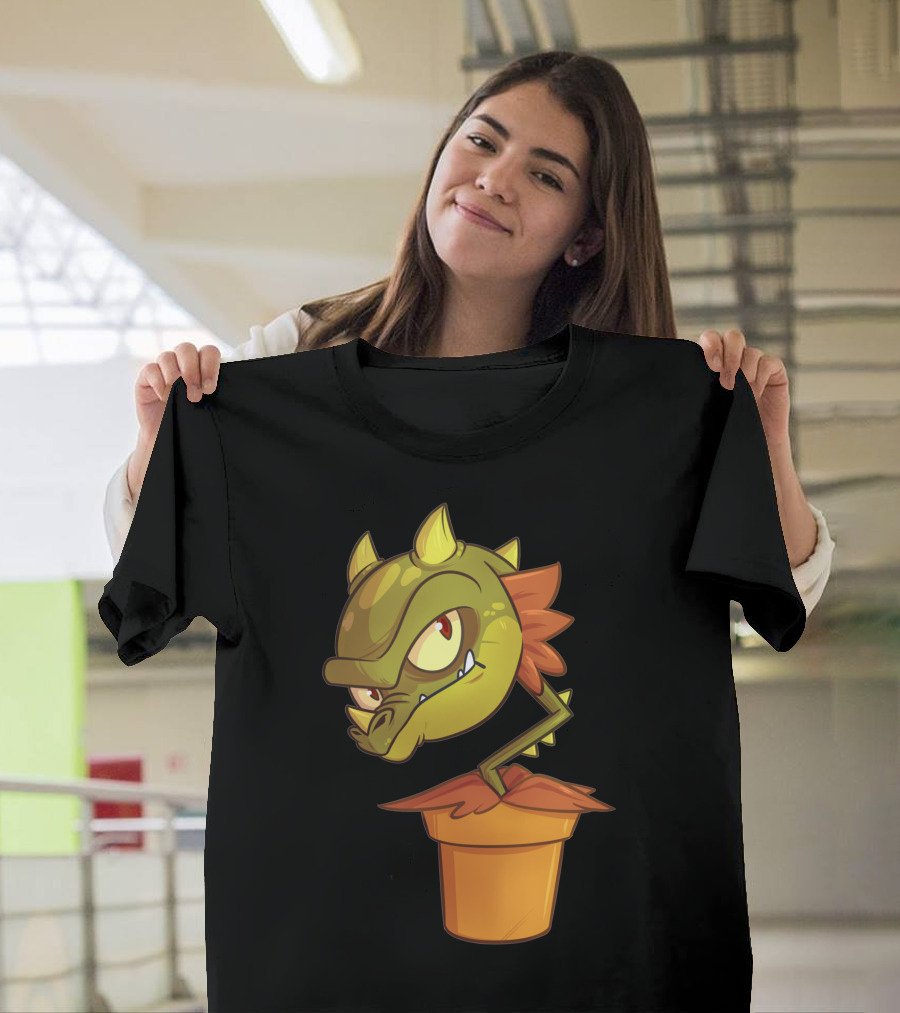 Snap Dragon in a Pot with Playful Cartoon Features T-Shirt