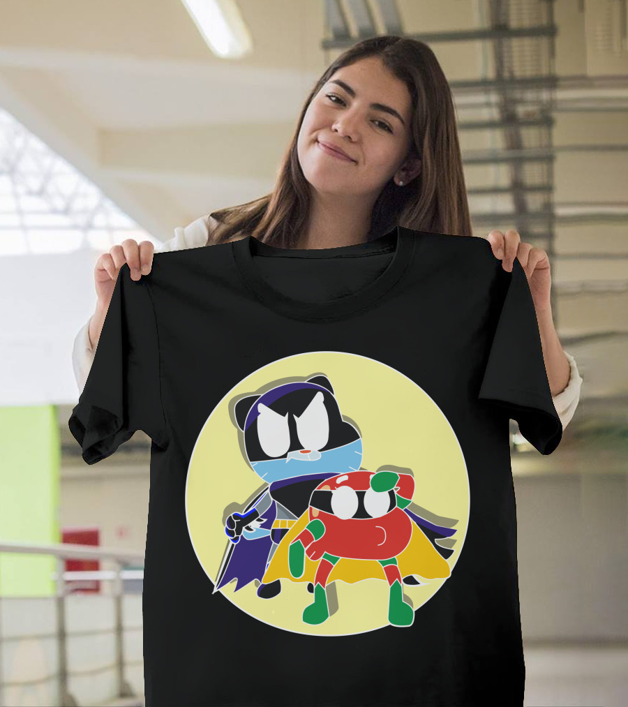 Batgumball Adventure Duo in Iconic Heroic Costumes T-Shirt