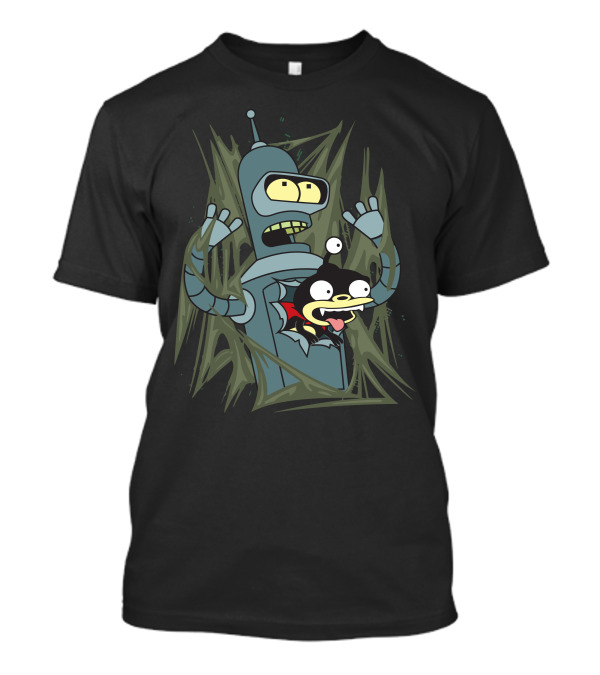 Bender And Nibbler Futurama Alien Attack Adventure T-Shirt