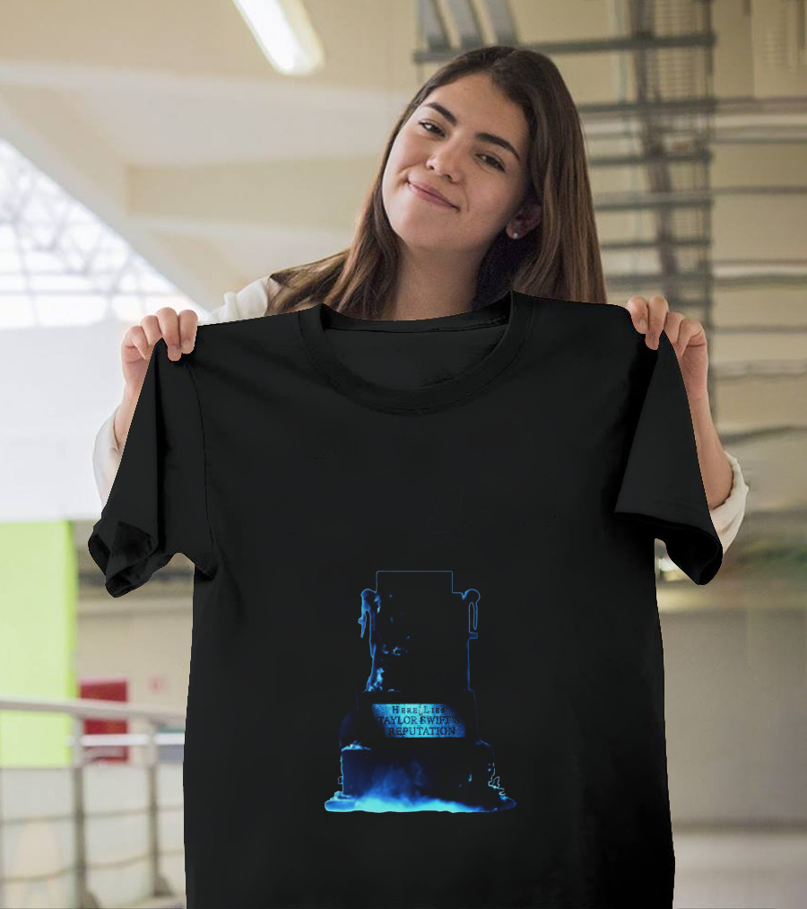 Taylor Swift Reputation Tombstone Blue Smoke Bat T-Shirt