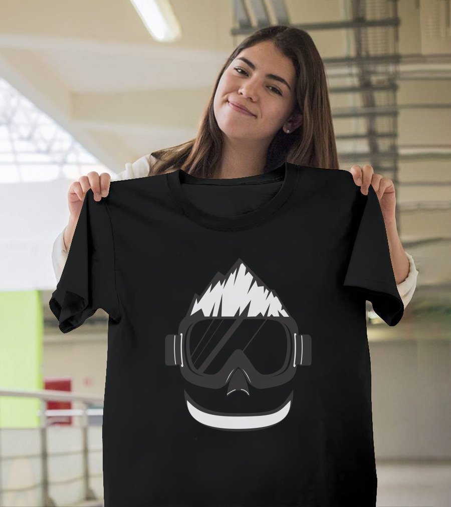 Ski Face Minimalist Goggles and Monochrome Mountain Hair T-Shirt