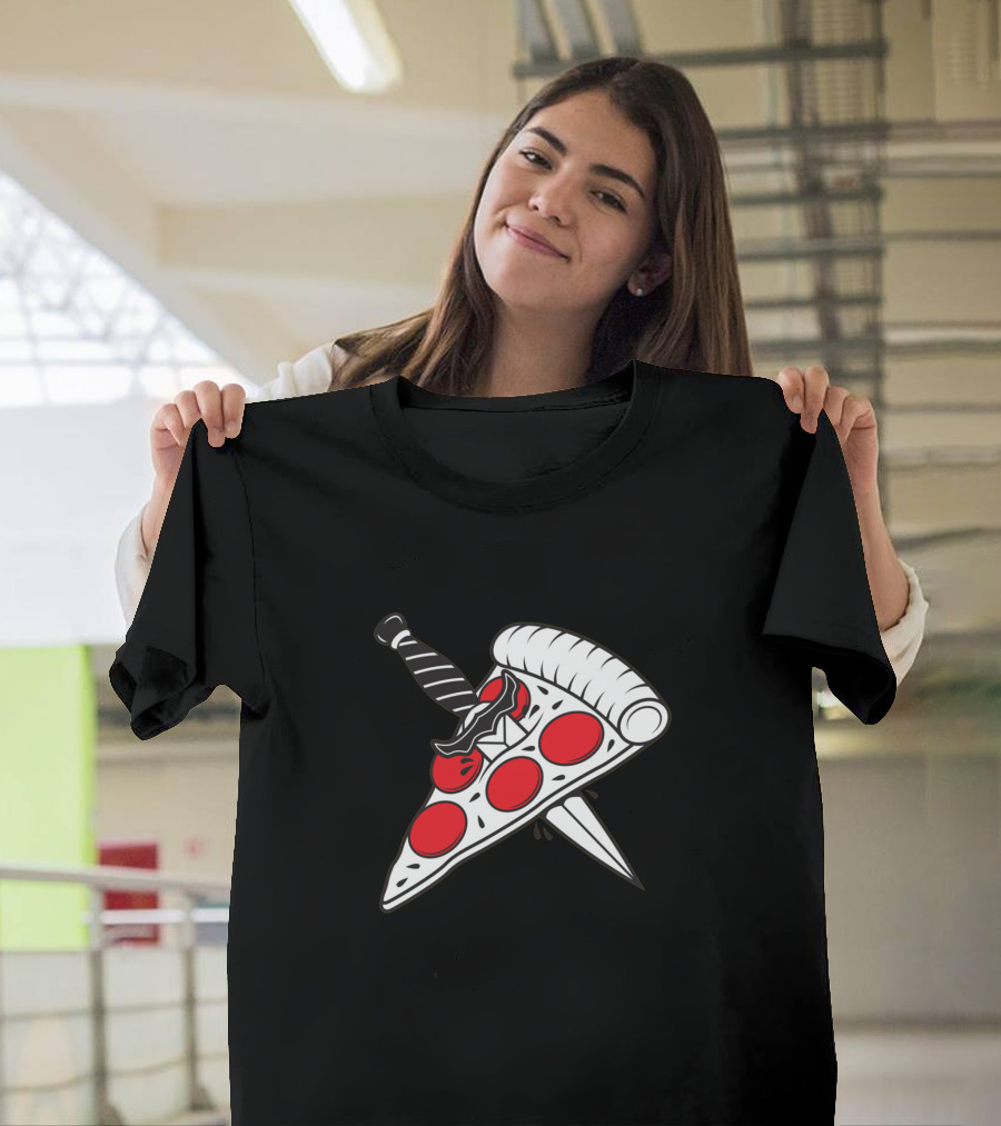 Pizza Slice with Dagger T-Shirt