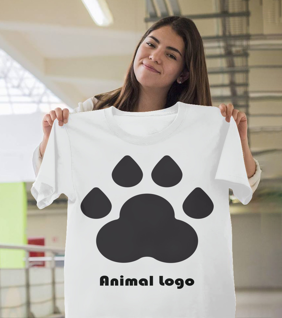 Animal Logo Paw Prints T-Shirt