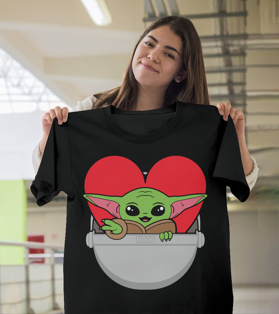 Baby Yoda This Is The Way To Love Heart Pod T-Shirt