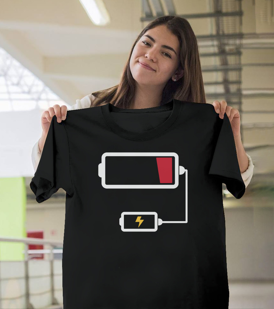 Battery Low Mother Recharging Child Connection T-Shirt