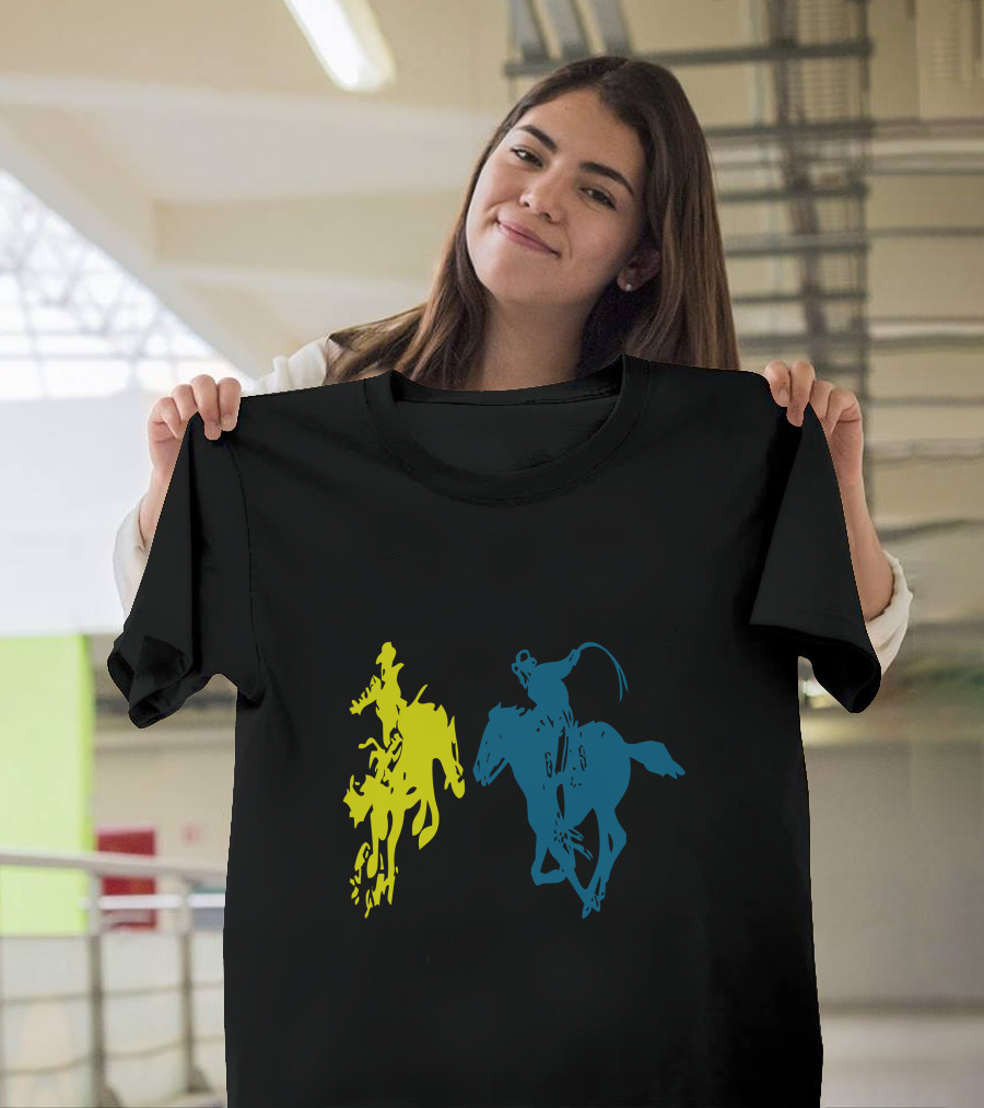 Cowboy Fight Neon Rodeo Duel T-Shirt