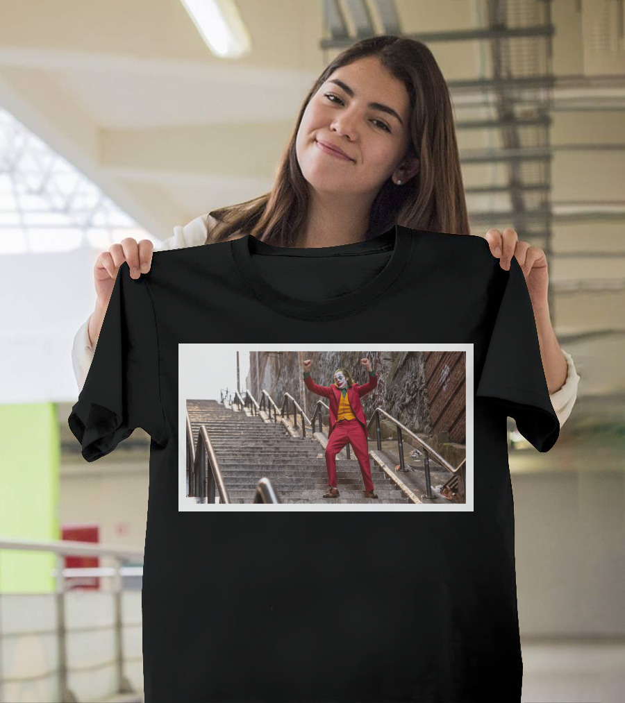 Joaquin Joker Stairs Scene T-Shirt