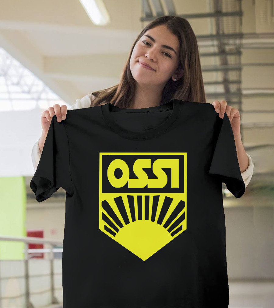 Ossi Fdj Ddr Fun Retro Style Badge with Sunrise T-Shirt