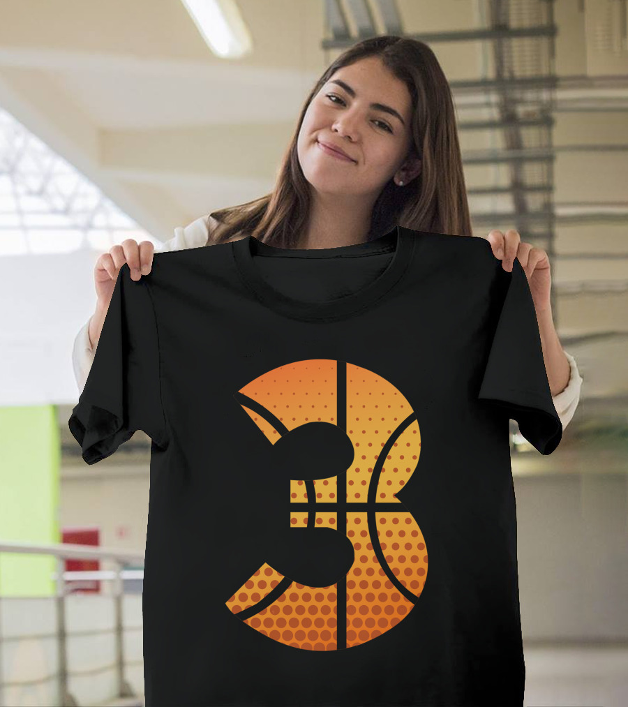 Basketball Pattern Number Three T-Shirt