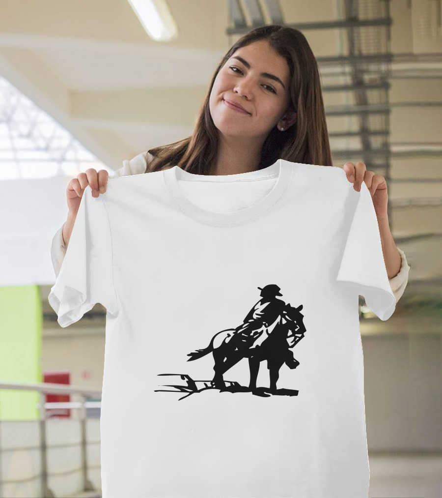 Cowboy on Horseback Shadow T-Shirt