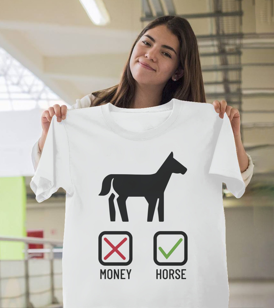 No Money X Check Horse T-Shirt