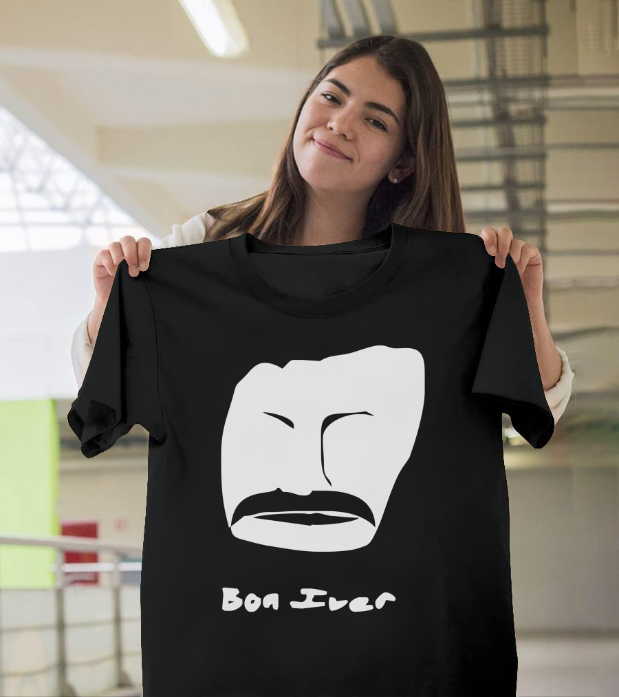 Bon Iver Stylized Face Minimalist T-Shirt