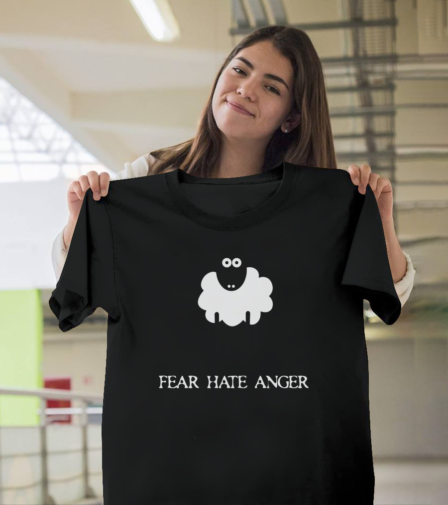 Fear Hate Anger Sheep Iconic T-Shirt