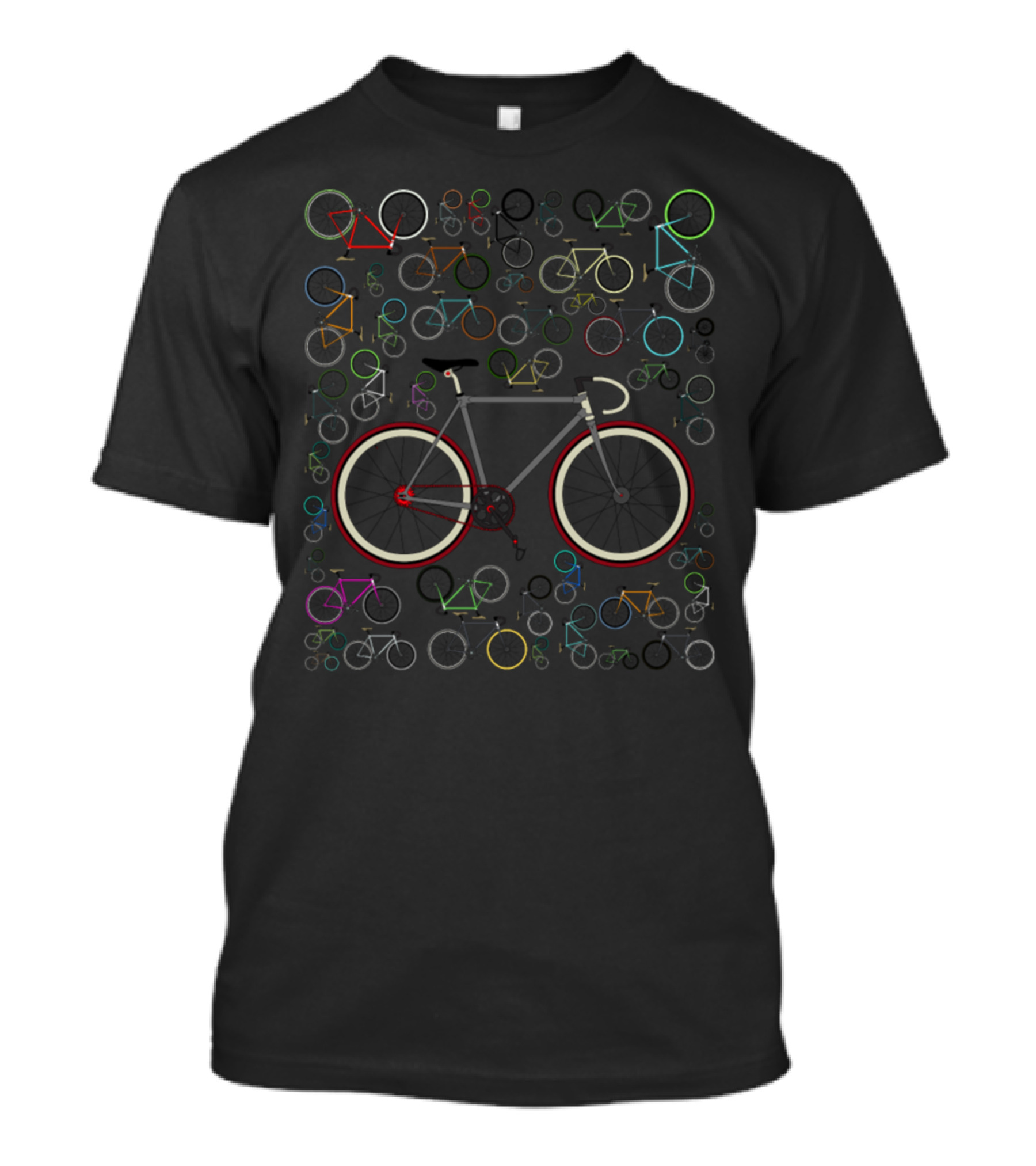 Love Fixie Multicolor Road Bike T-Shirt