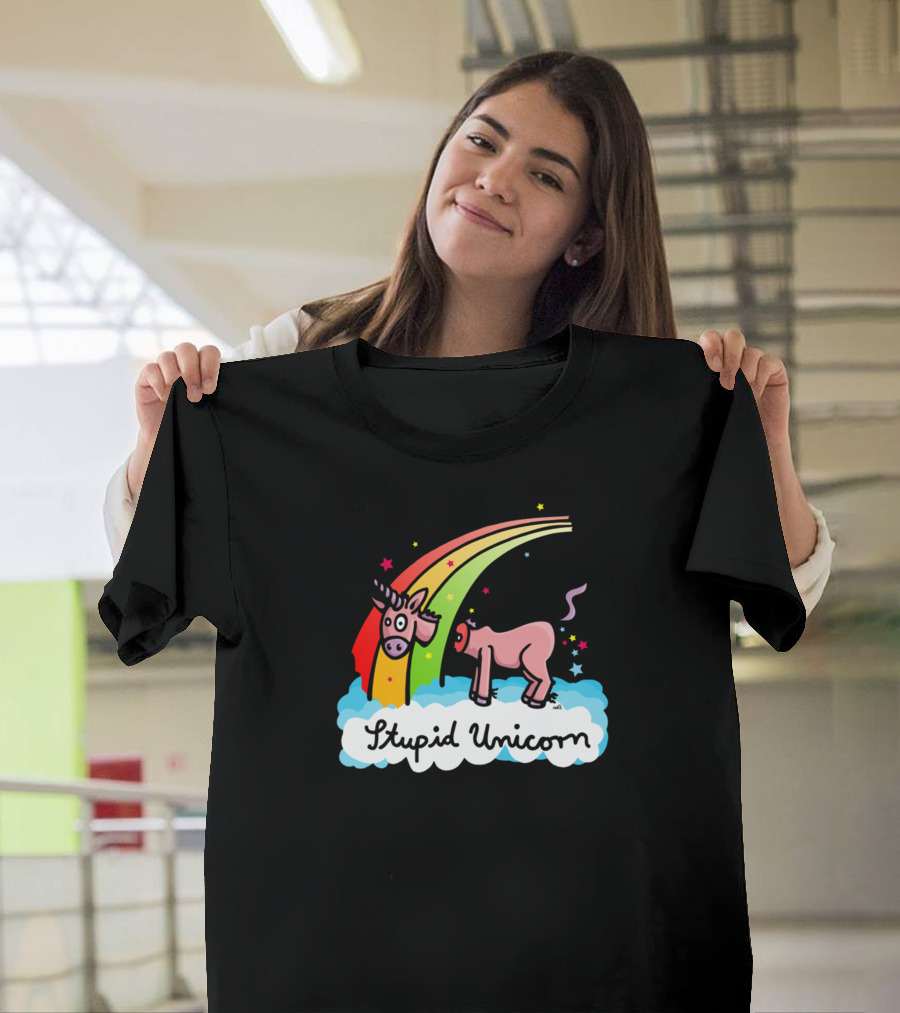Stupid Unicorn Rainbow Mishap T-Shirt