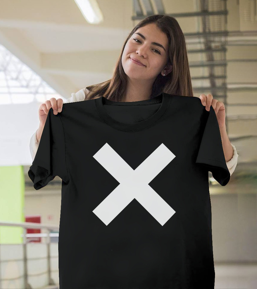 The X Band Logo Black and White Minimalist T-Shirt