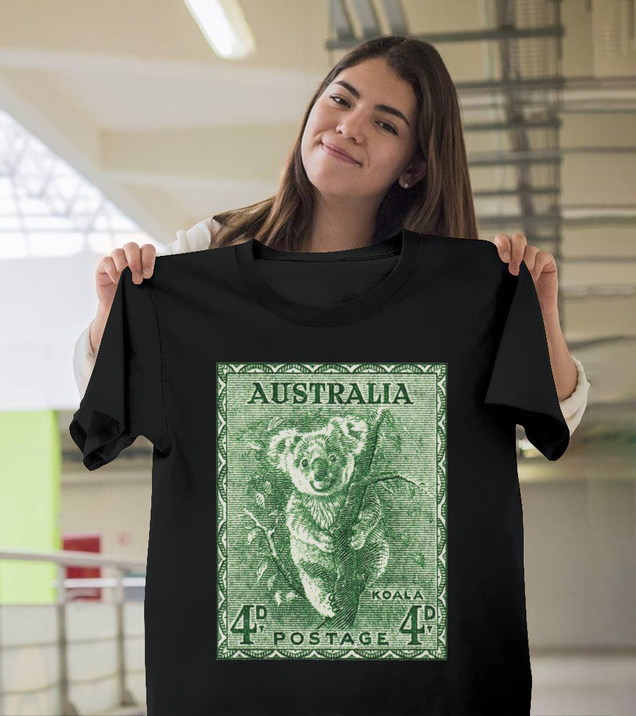 AUSTRALIA Koala 4D Postage Stamp T-Shirt
