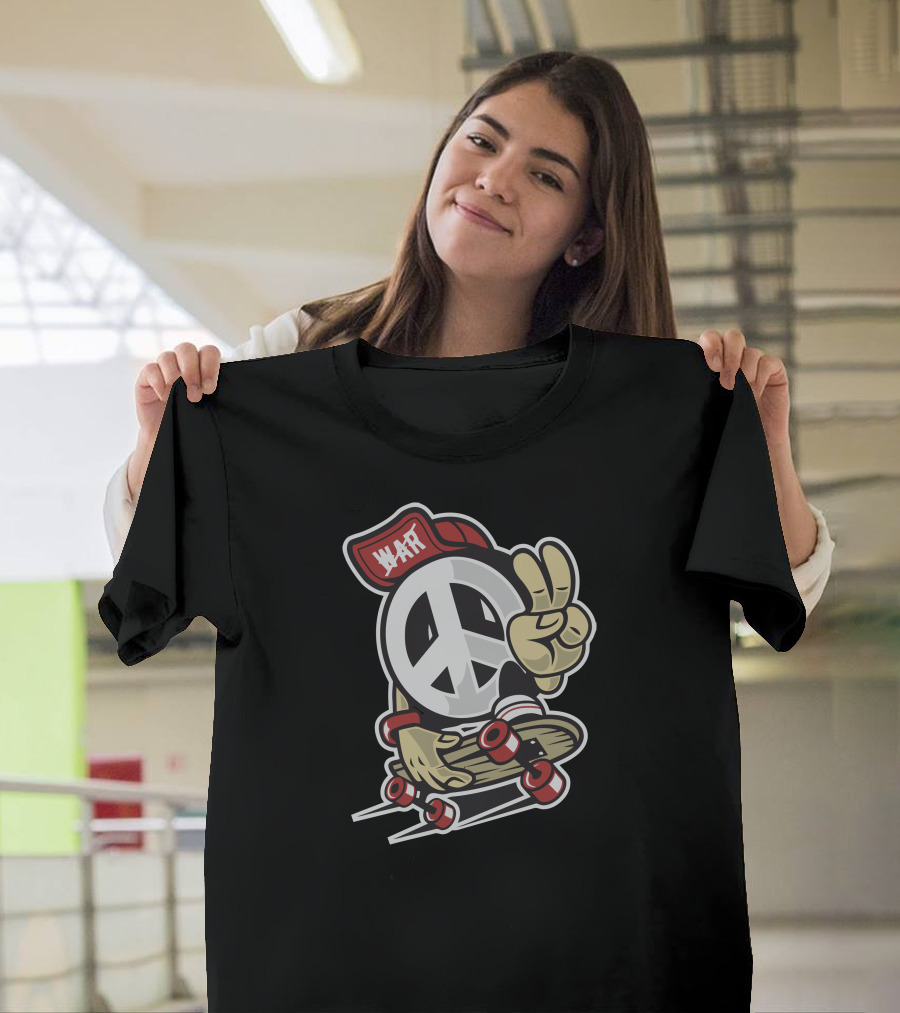No War Peace Sign Skater T-Shirt
