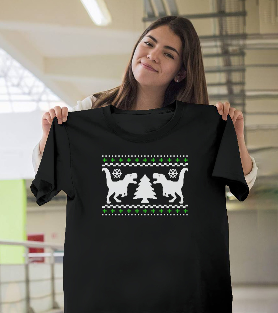 Ugly Christmas Rex Dinosaur Holiday Jumper T-Shirt