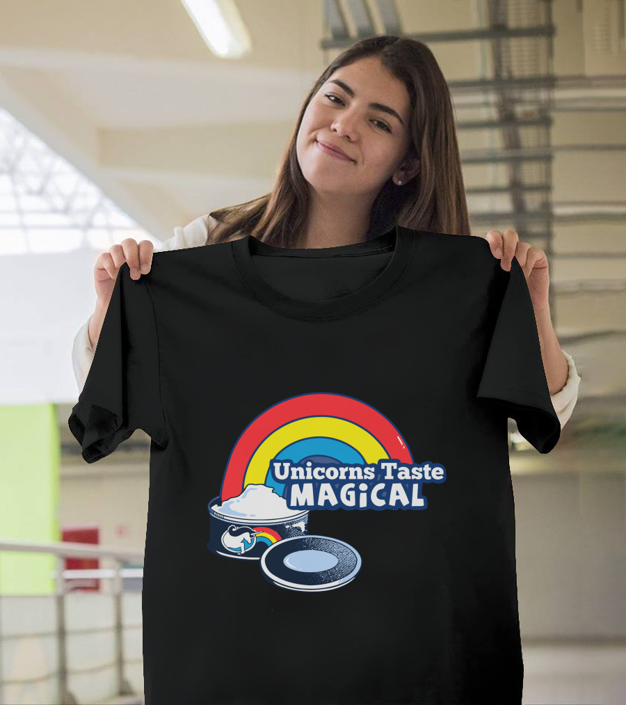 Unicorns Taste Magical Rainbow Can T-Shirt