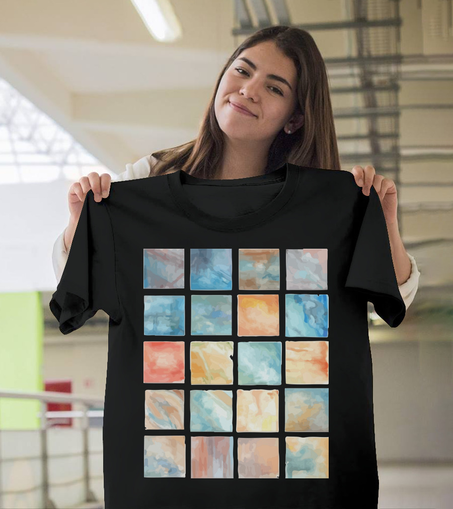 Notes From Monet Watercolor Squares Collection T-Shirt