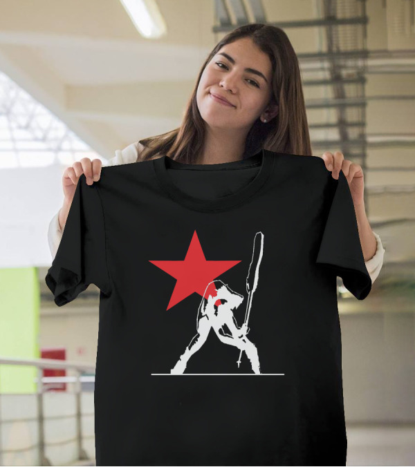 Red Star Punk Rock Guitarist T-Shirt