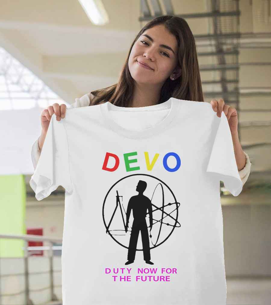 DEVO Duty Now For The Future Silhouette with Scientific Symbols T-Shirt