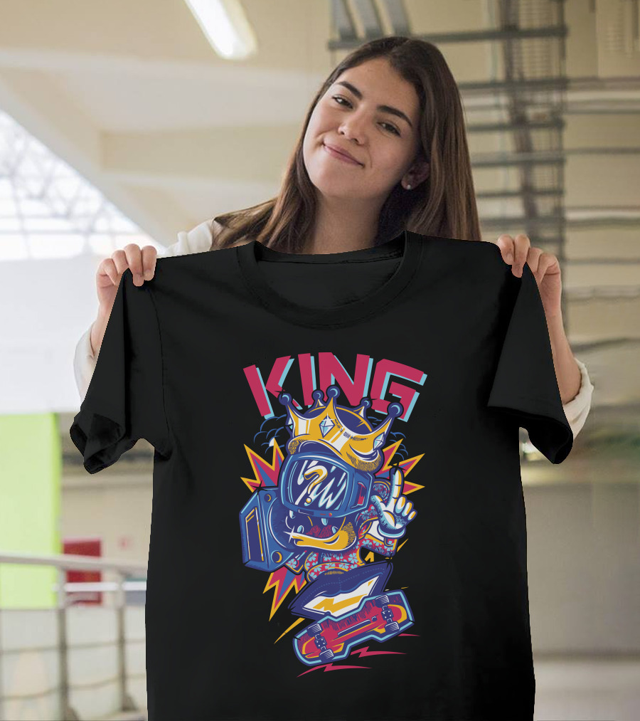 KING Skater Crowned Champion T-Shirt