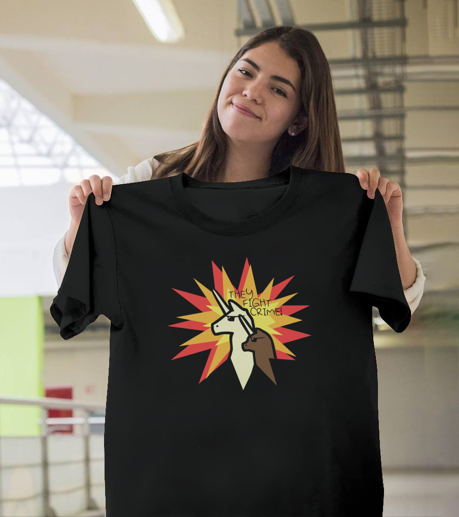 Llamacorn And Alpacacorn They Fight Crime T-Shirt
