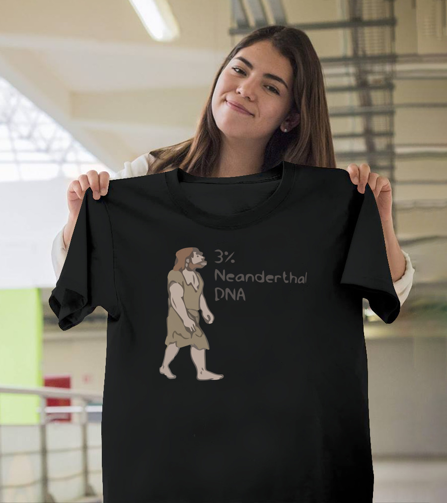 3% Neanderthal DNA Cartoon Caveman T-Shirt