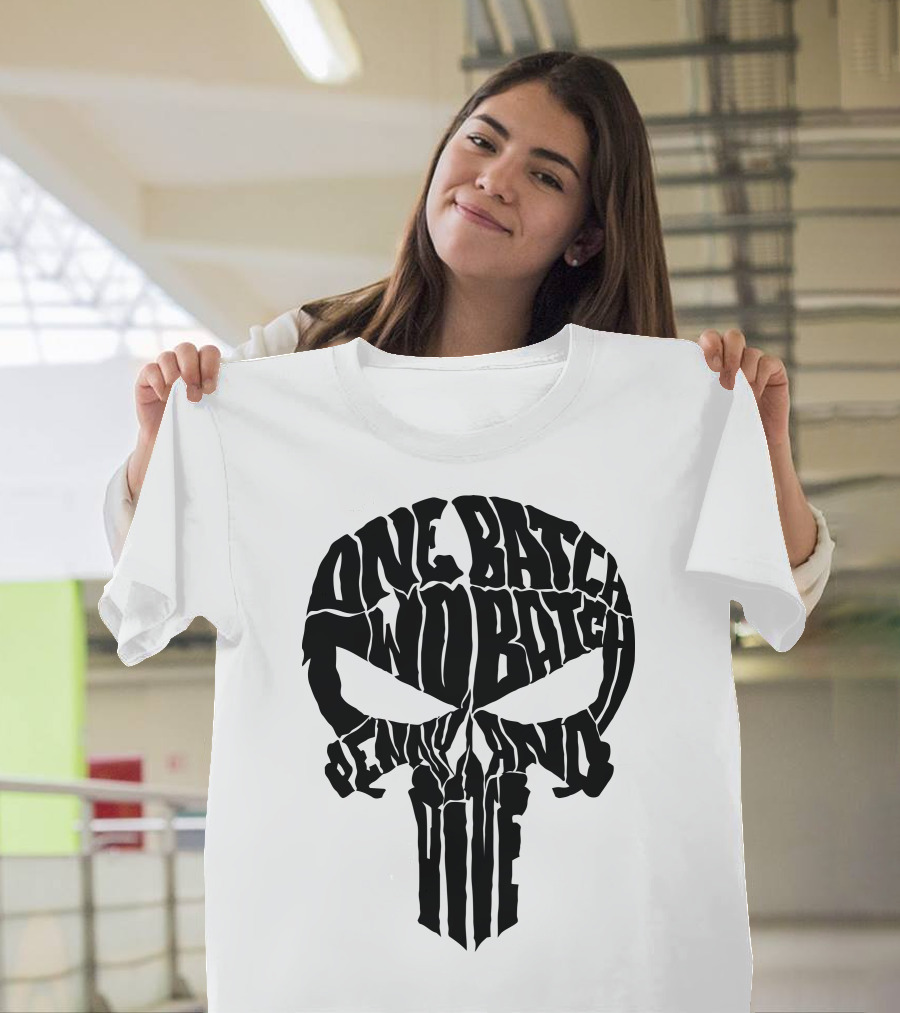 One Batch Two Batch Penny And Dime Skull Emblem T-Shirt