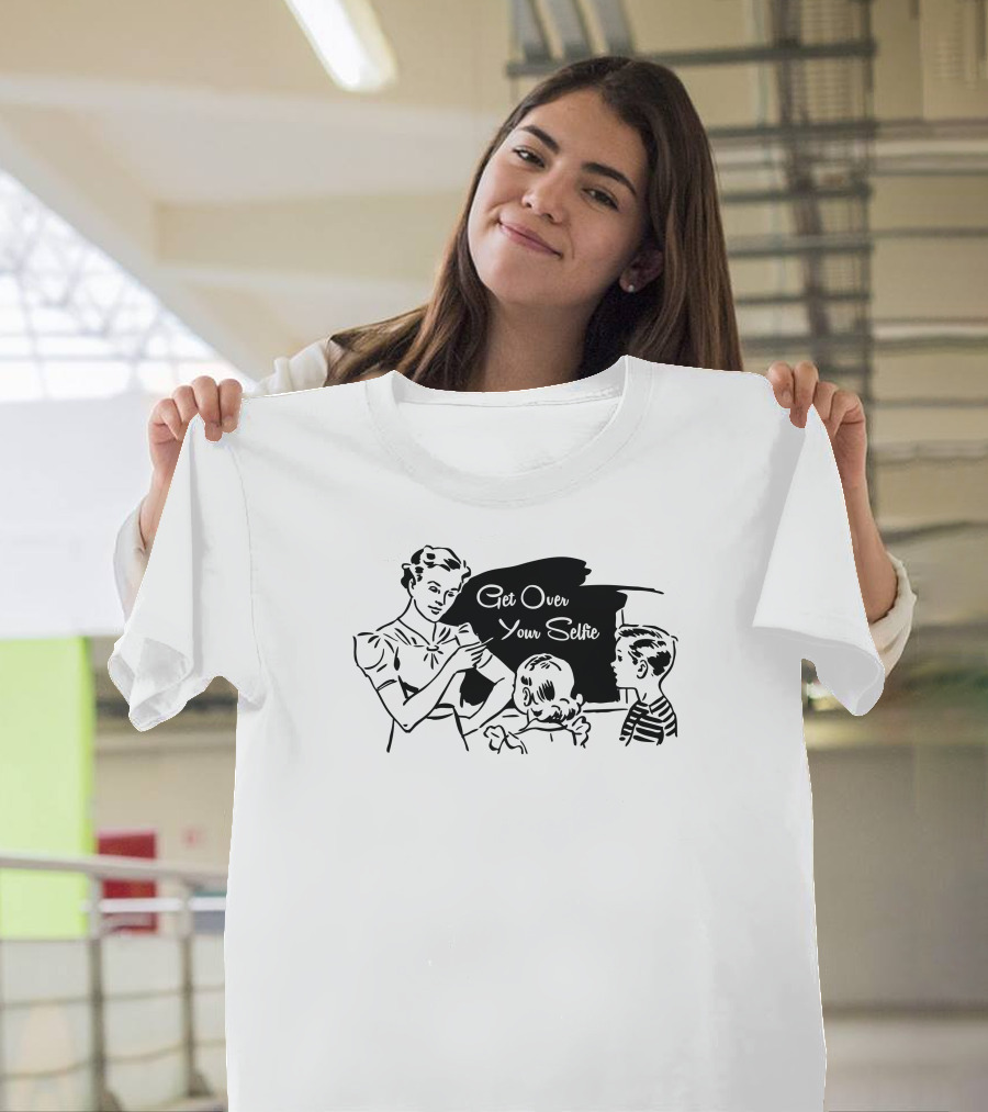 Get Over Your Selfie Retro Family Scene T-Shirt