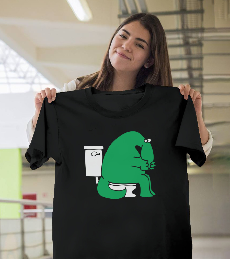 How Big I Pooped Dinosaur on Toilet T-Shirt
