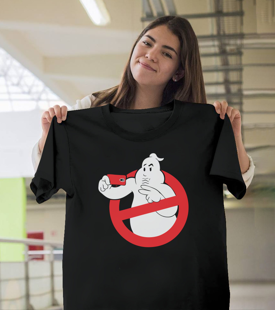 Selfie Busters Ghostbusters Logo Mashup Ghost Taking Photo T-Shirt