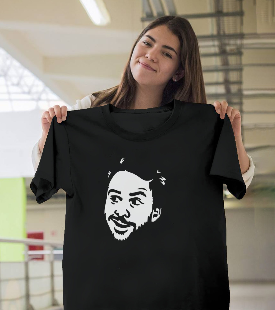 Wild Card Always Sunny Charlie Kelly Black and White Face T-Shirt