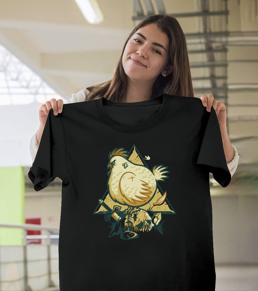 Finger Lickin Deathwish Skull and Chicken Pyramid T-Shirt