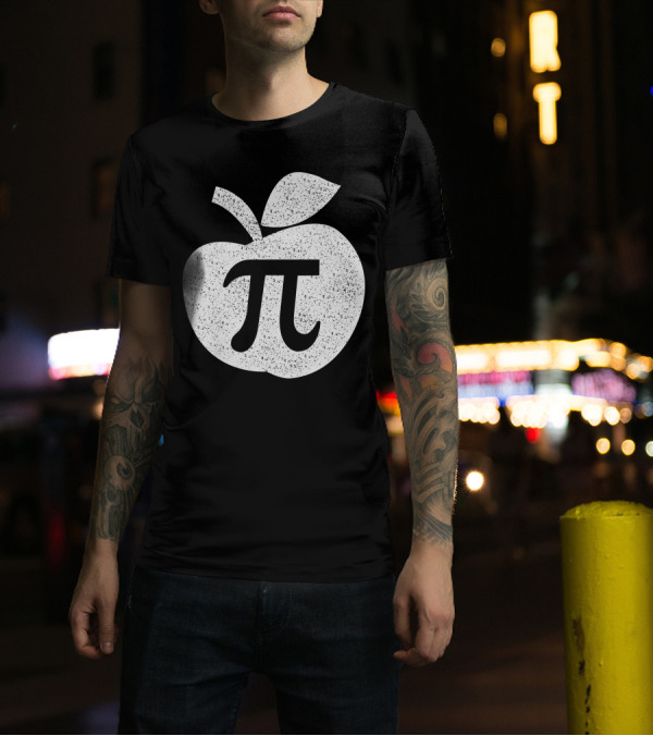 Apple Pi Day Symbol In Apple Shape T-Shirt
