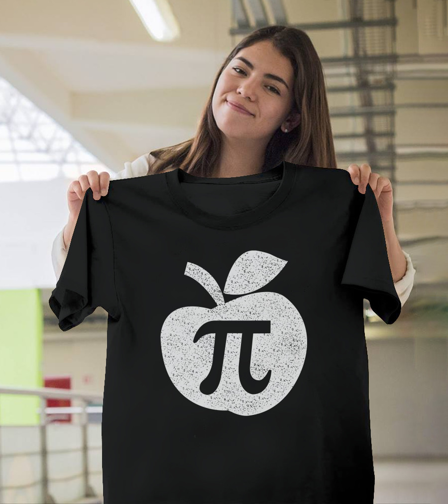 Apple Pi Day Symbol in Apple Shape T-Shirt