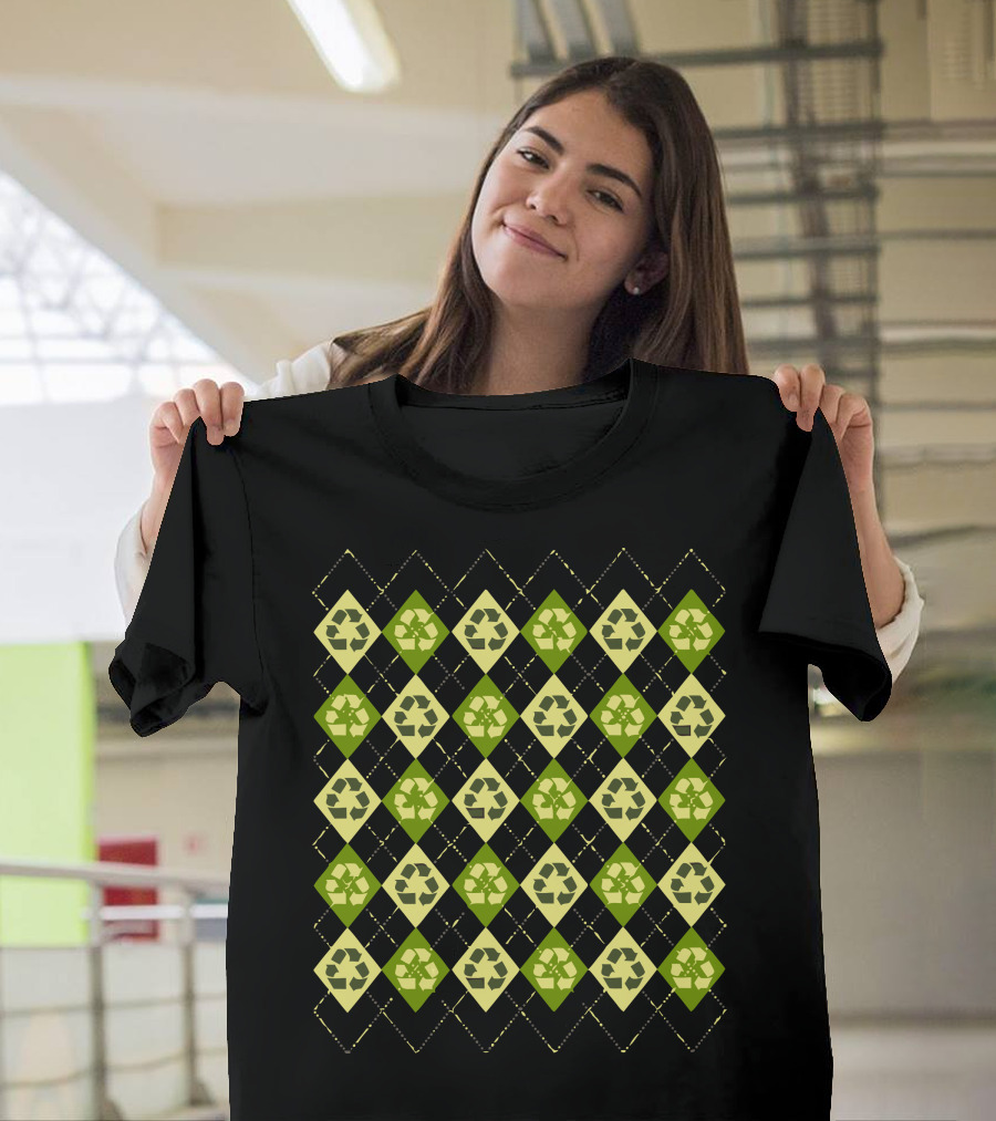 Reduce Reuse Recycle Argyle T-Shirt
