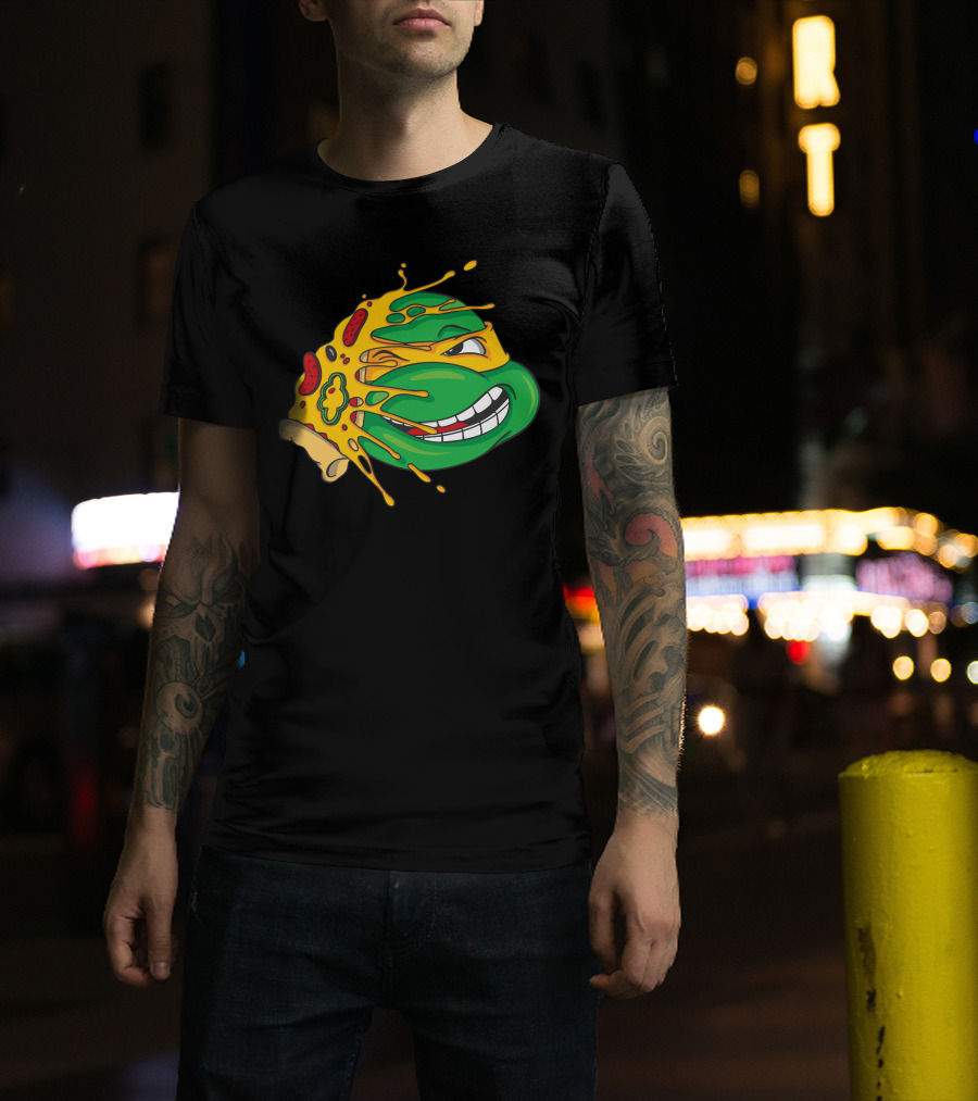 Teenage Mutant Ninja Turtles Pizza Slice Face Smack That T-Shirt