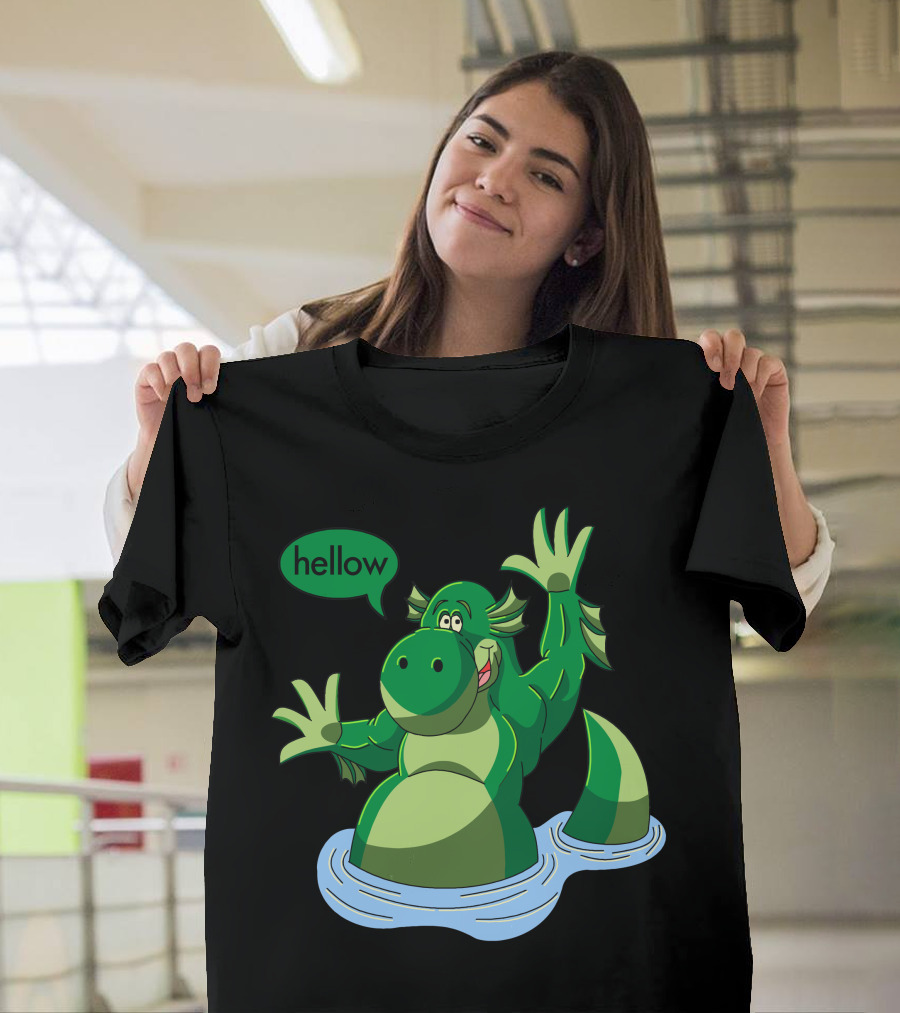 Hellow Cartoon Nessy Sea Monster T-Shirt