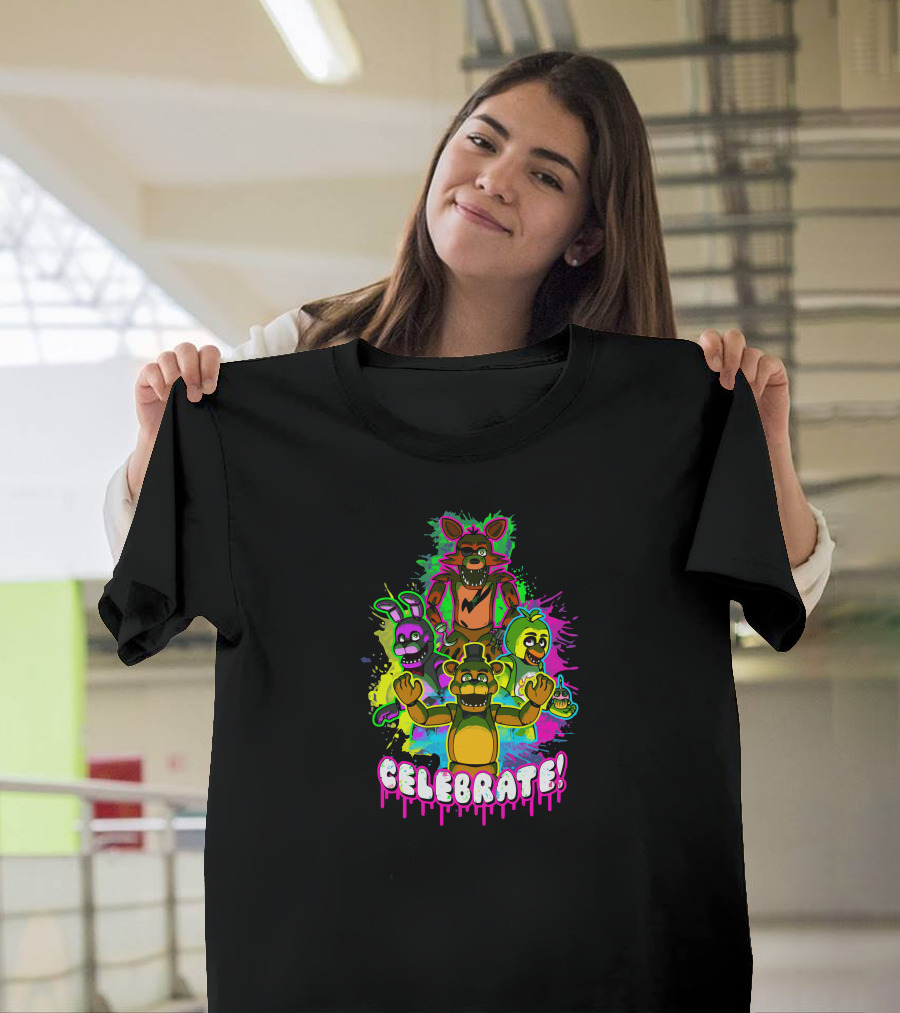 Five Nights at Freddy's Celebrate Colorful Characters T-Shirt