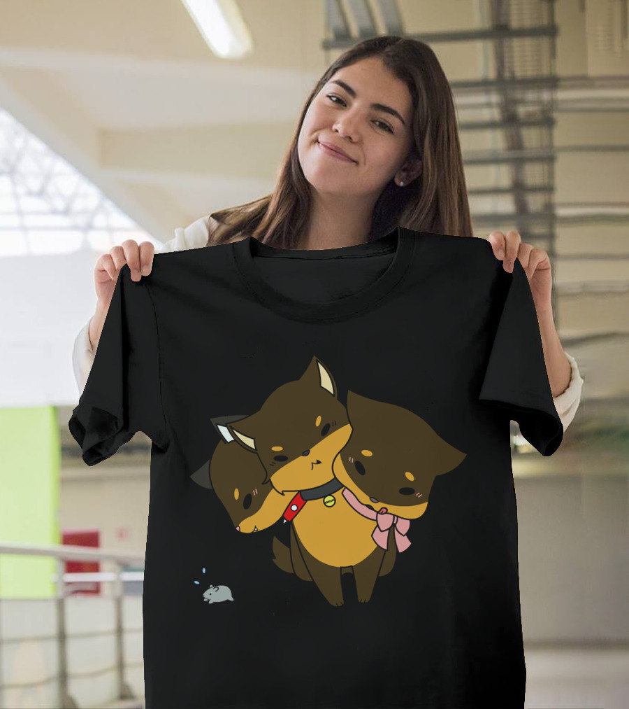 Cerabu Three-Headed Dog with Mouse T-Shirt