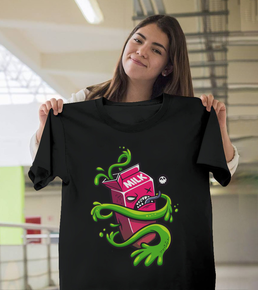 Spoiled Milk Mutant with Green Ooze and Skull T-Shirt