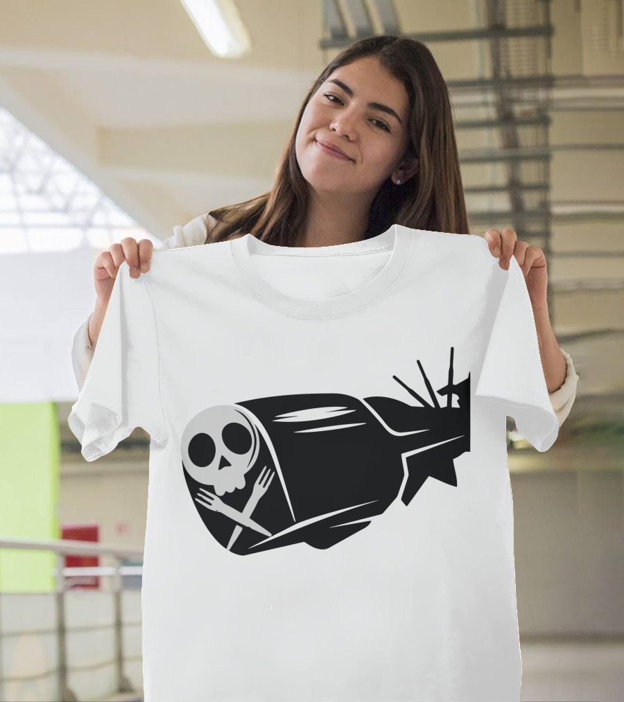 Corsair Skull Submarine Fork Arms T-Shirt