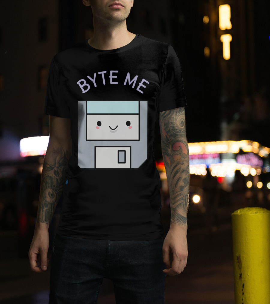 BYTE ME Cute Floppy Disk T-Shirt