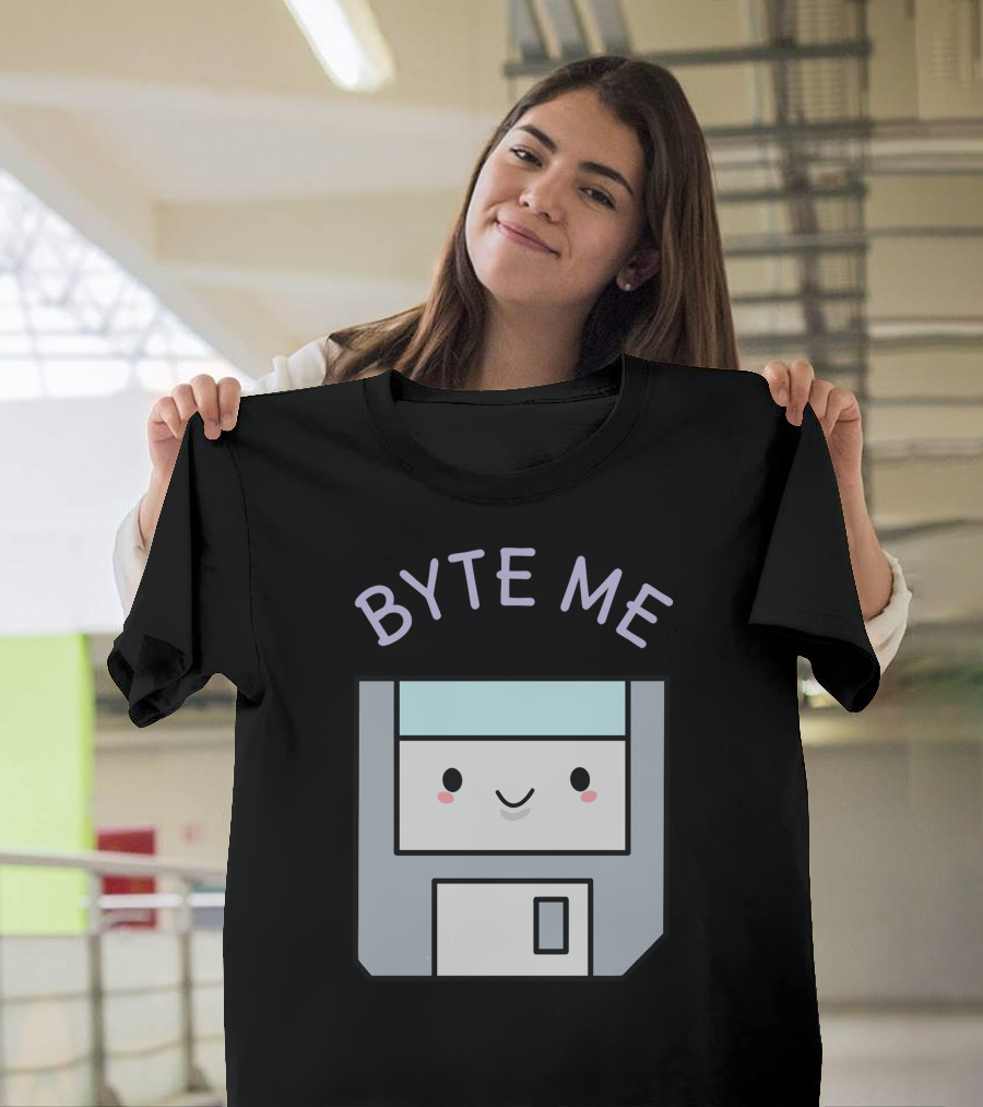 BYTE ME Cute Floppy Disk T-Shirt