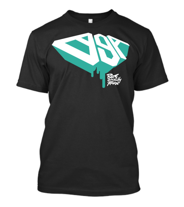 Bga Boys Generally Asian 3D Dripping Typography T-Shirt