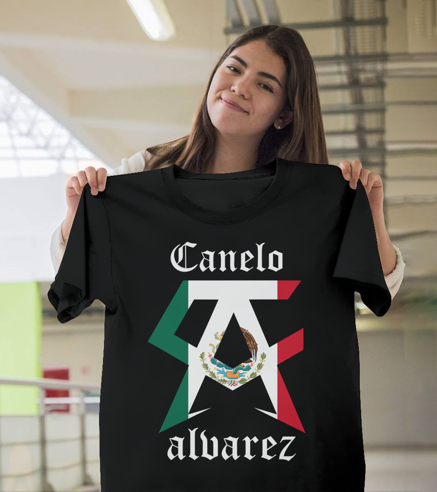 Canelo Alvarez Mexican Flag Emblem T-Shirt