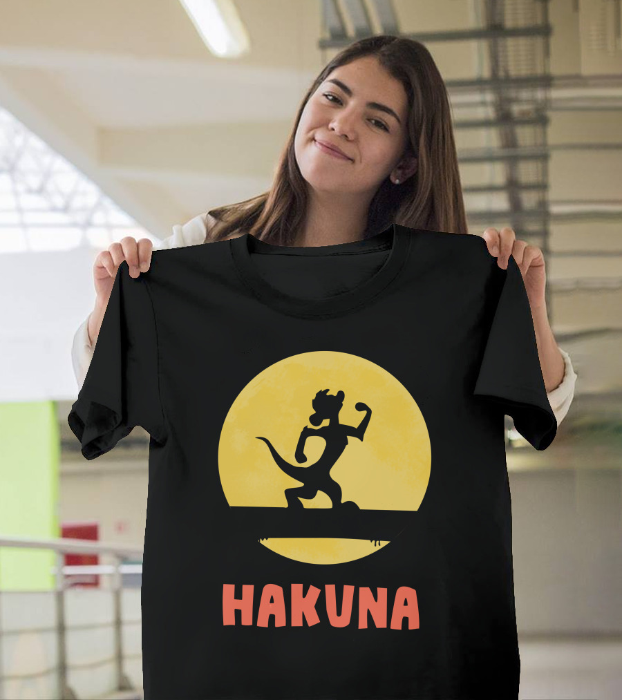Hakuna Strength Silhouette Bold Yellow Circle T-Shirt